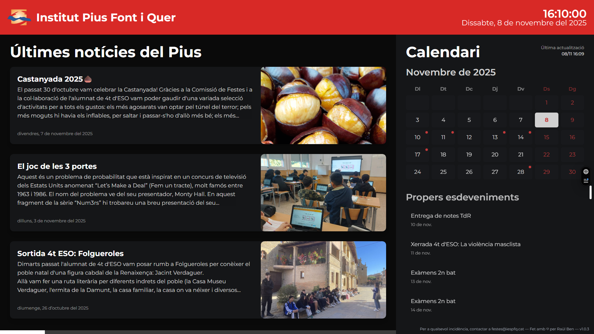 Panel Informativo para Centros