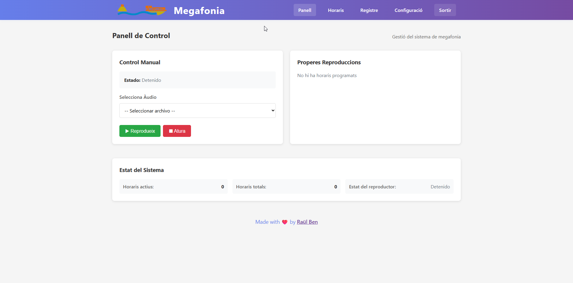 Sistema de Megafonía Escolar